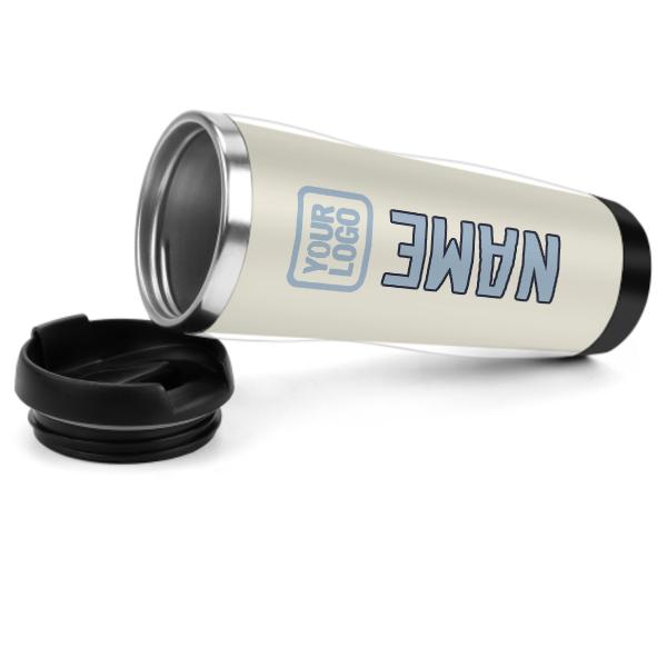 Tazza personalizzata in acciaio inossidabile beige chiaro azzurro
