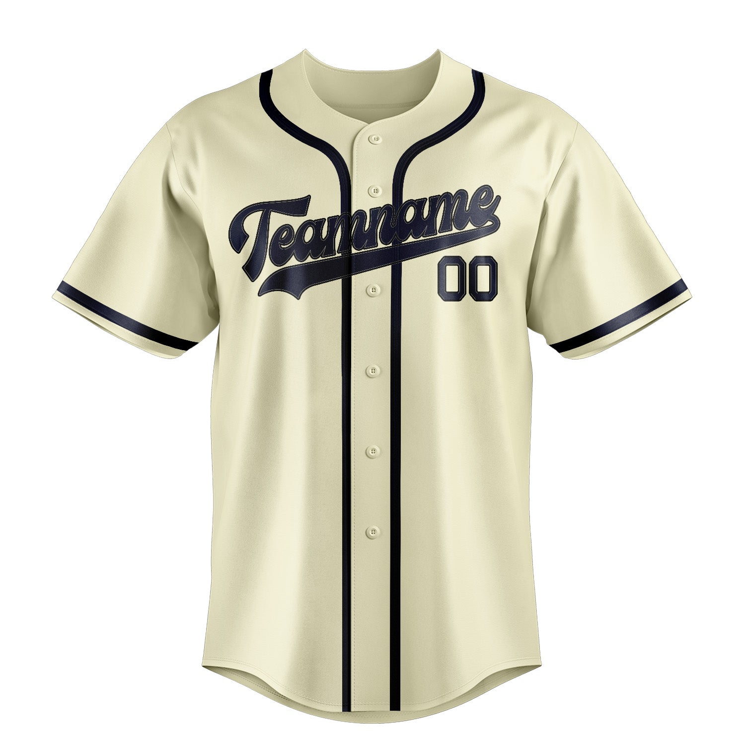 Benutzerdefiniertes Professionelles Beige Stahlblau Baseballtrikot