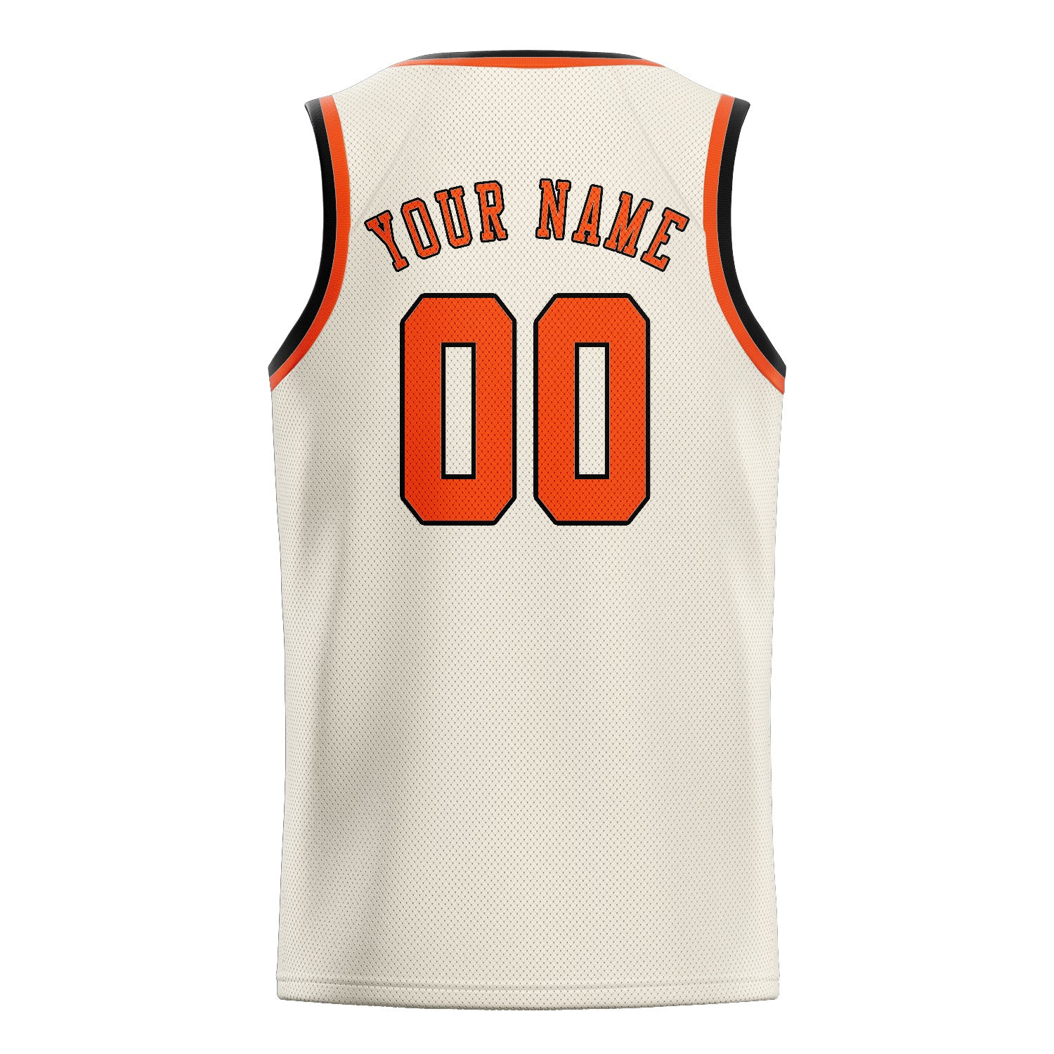 Benutzerdefiniertes Professionelles Beige Orangerot Basketballtrikot