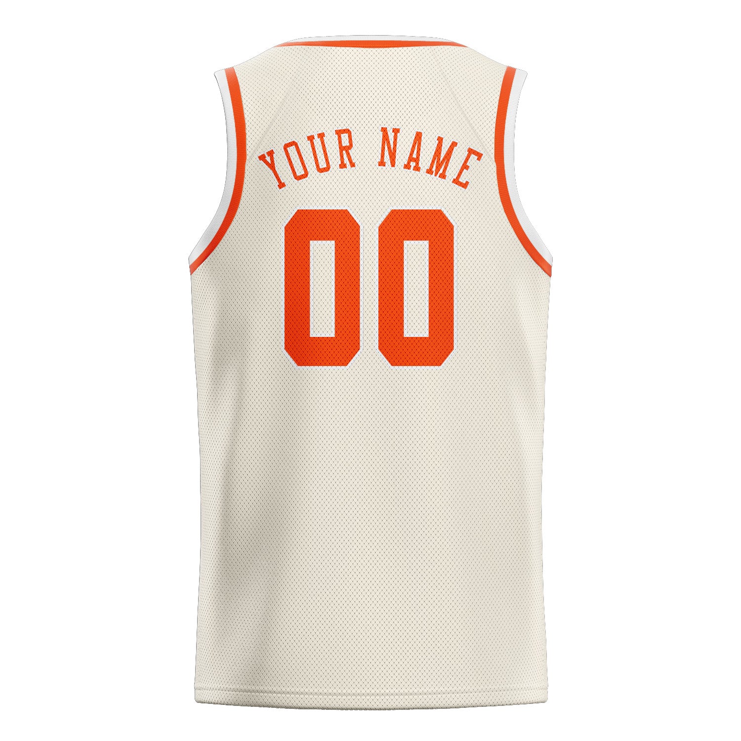 Benutzerdefiniertes Professionelles Beige Orangerot Basketballtrikot