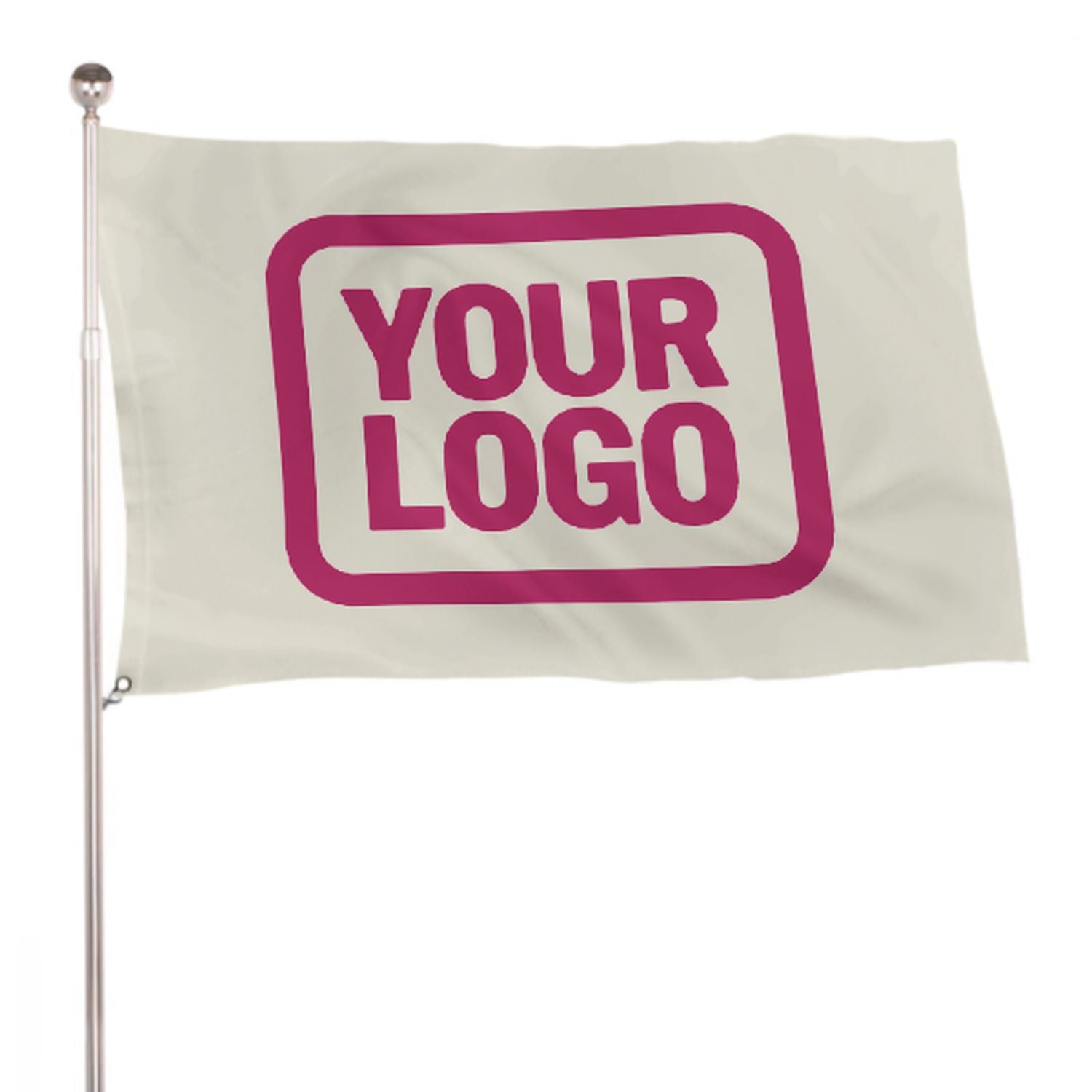 Maßgeschneidertes Beige Rosarot Flagge