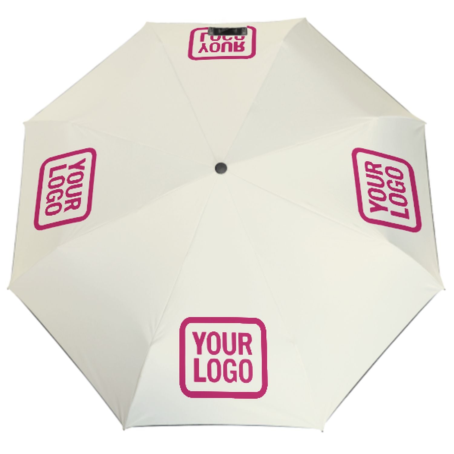 Maßgeschneidertes Beige Rosarot Automatik-Regenschirm