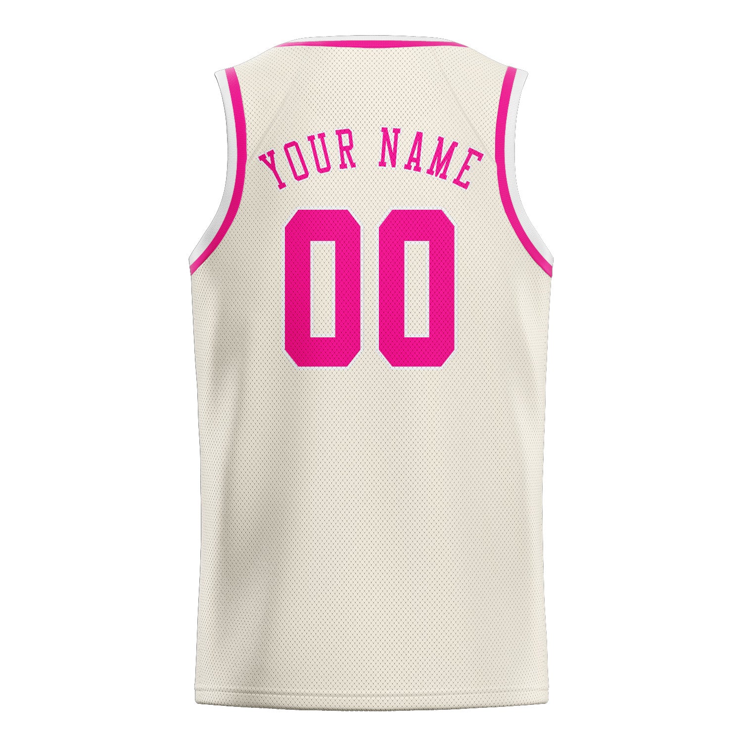 Benutzerdefiniertes Professionelles Beige Rosarot Basketballtrikot