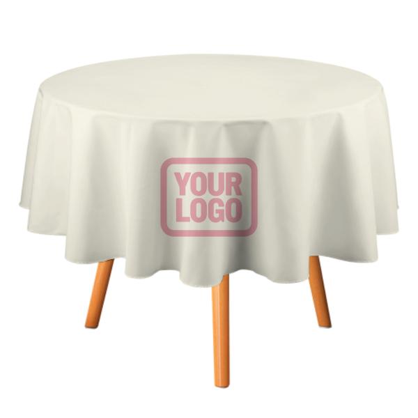 Maßgeschneidertes Beige Rosa Runde Tischdecke