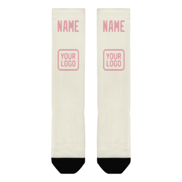 Maßgeschneidertes Beige Rosa Kniestrümpfe