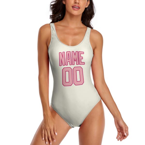 Maillot de bain beige rose sur mesure