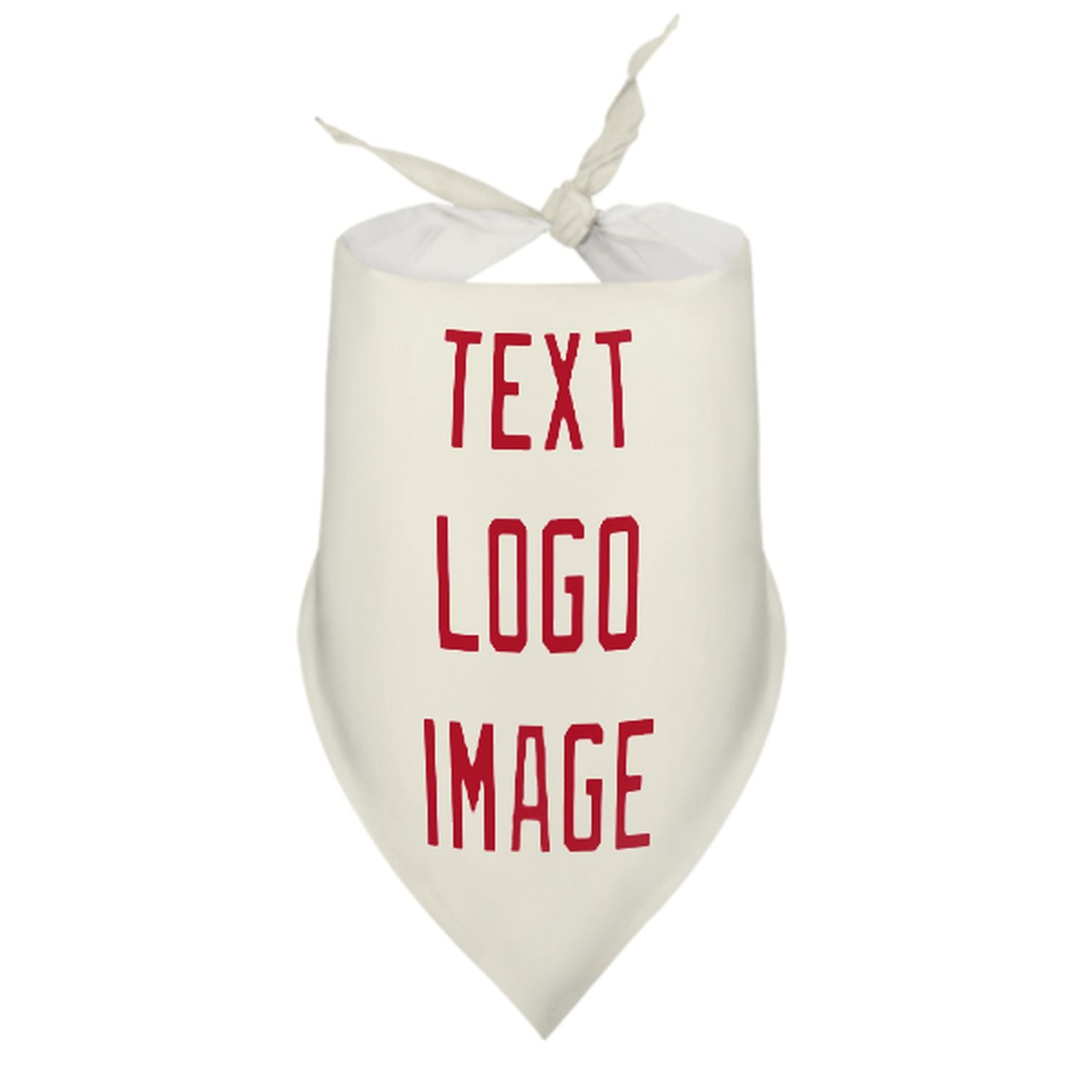 Bandana personalizzata beige rossa per animali domestici