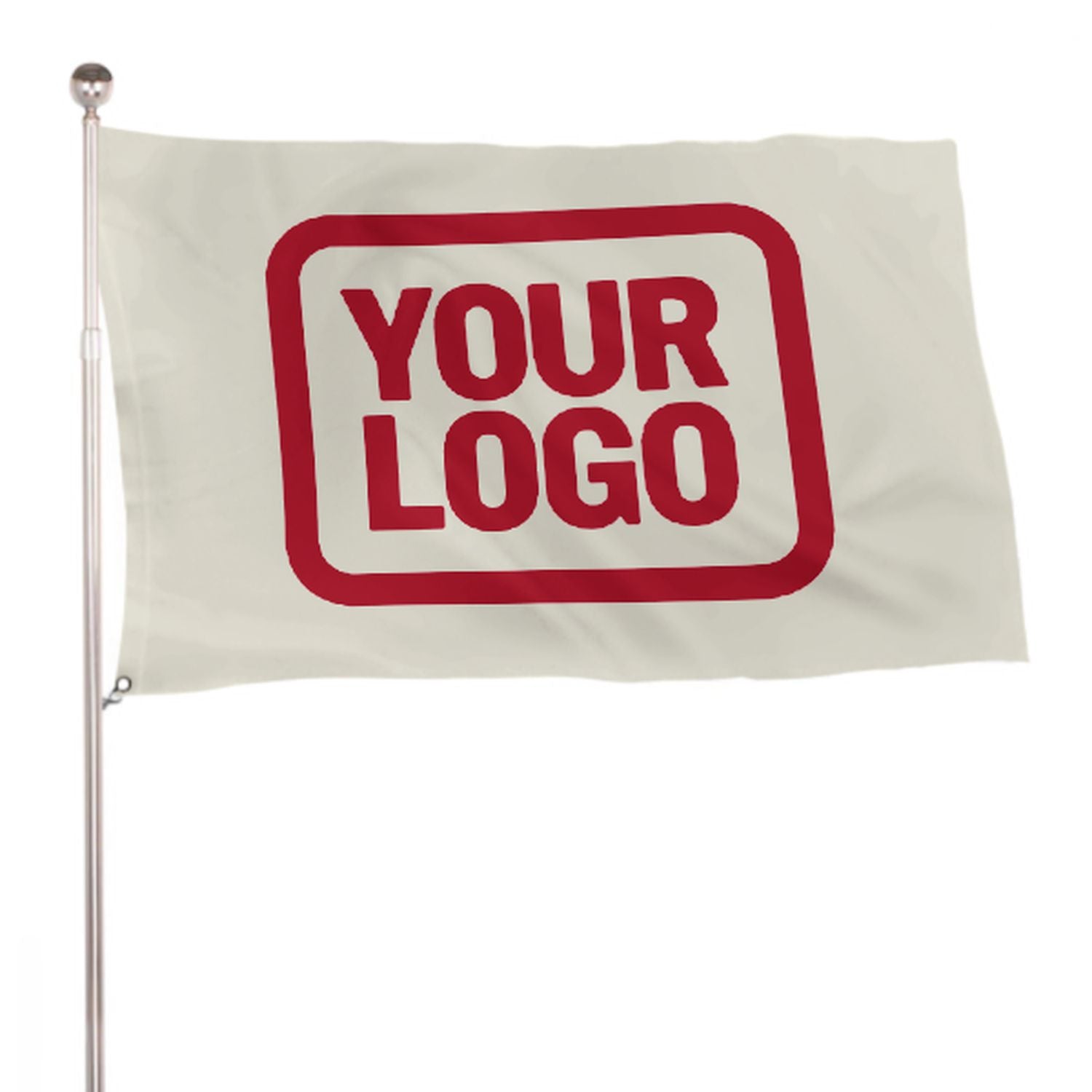 Maßgeschneidertes Beige Rot Flagge
