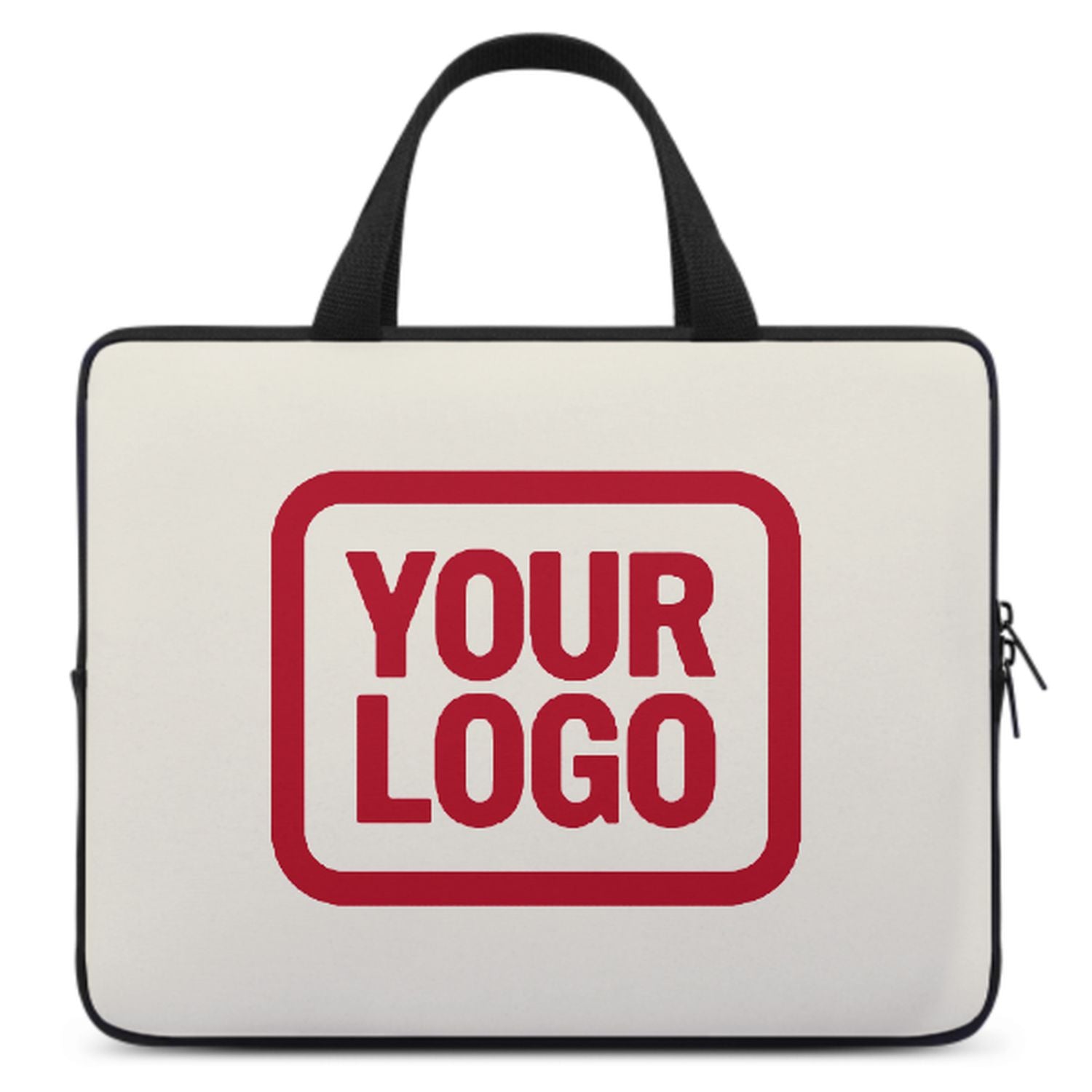 Maßgeschneidertes Beige Red Laptop Tasche
