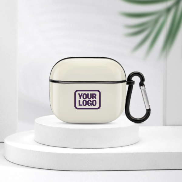 Maßgeschneidertes Beige Lila AirPods-Hülle (3. Generation)