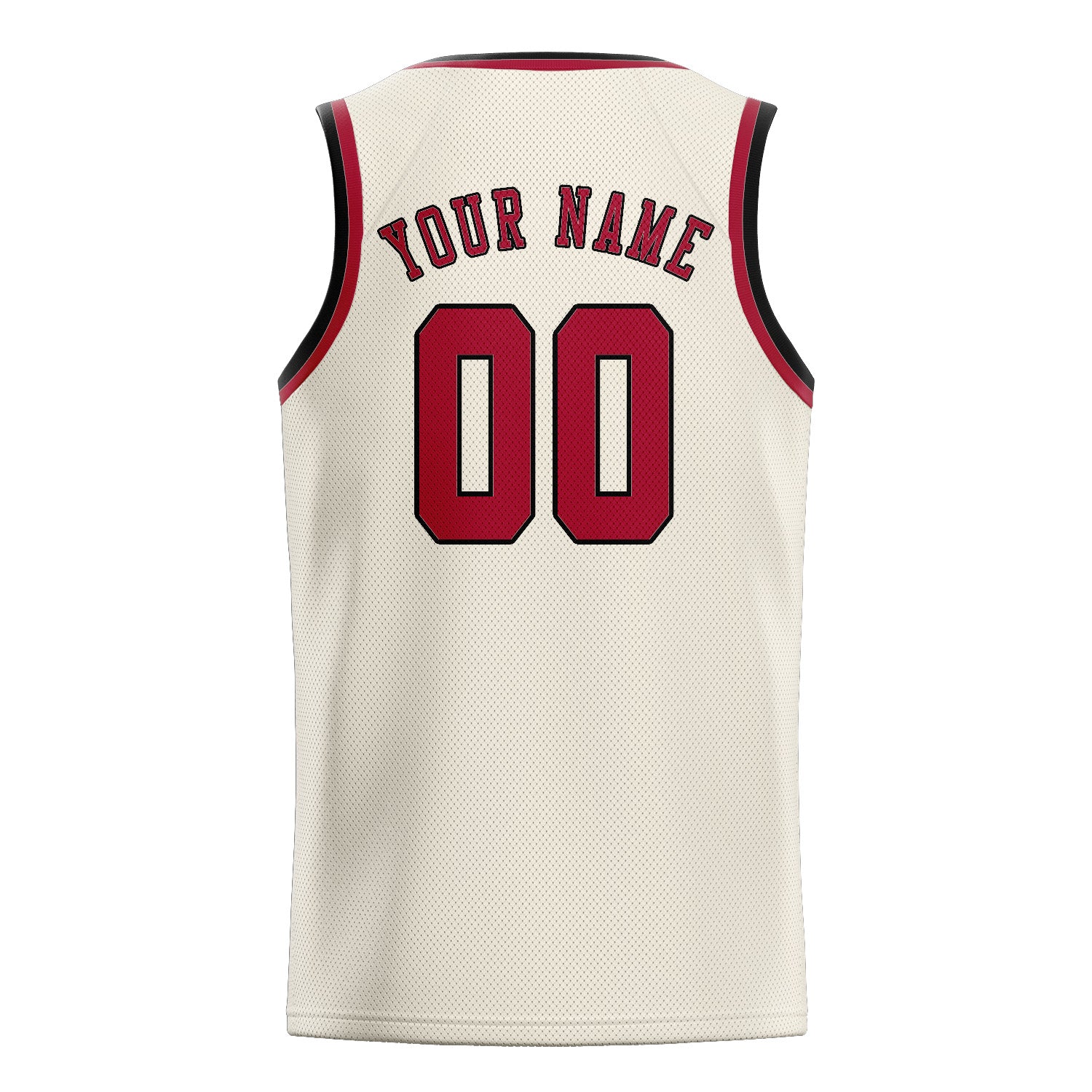 Benutzerdefiniertes Professionelles Beige Rot Basketballtrikot