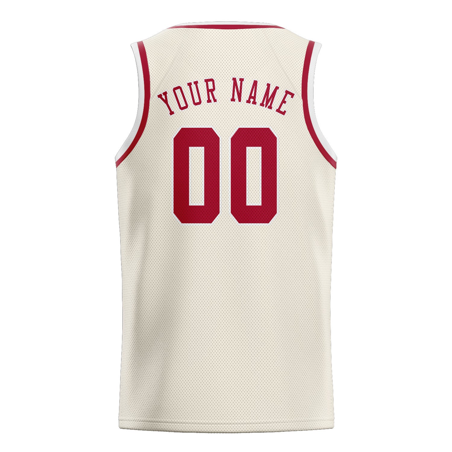 Benutzerdefiniertes Professionelles Beige Rot Basketballtrikot