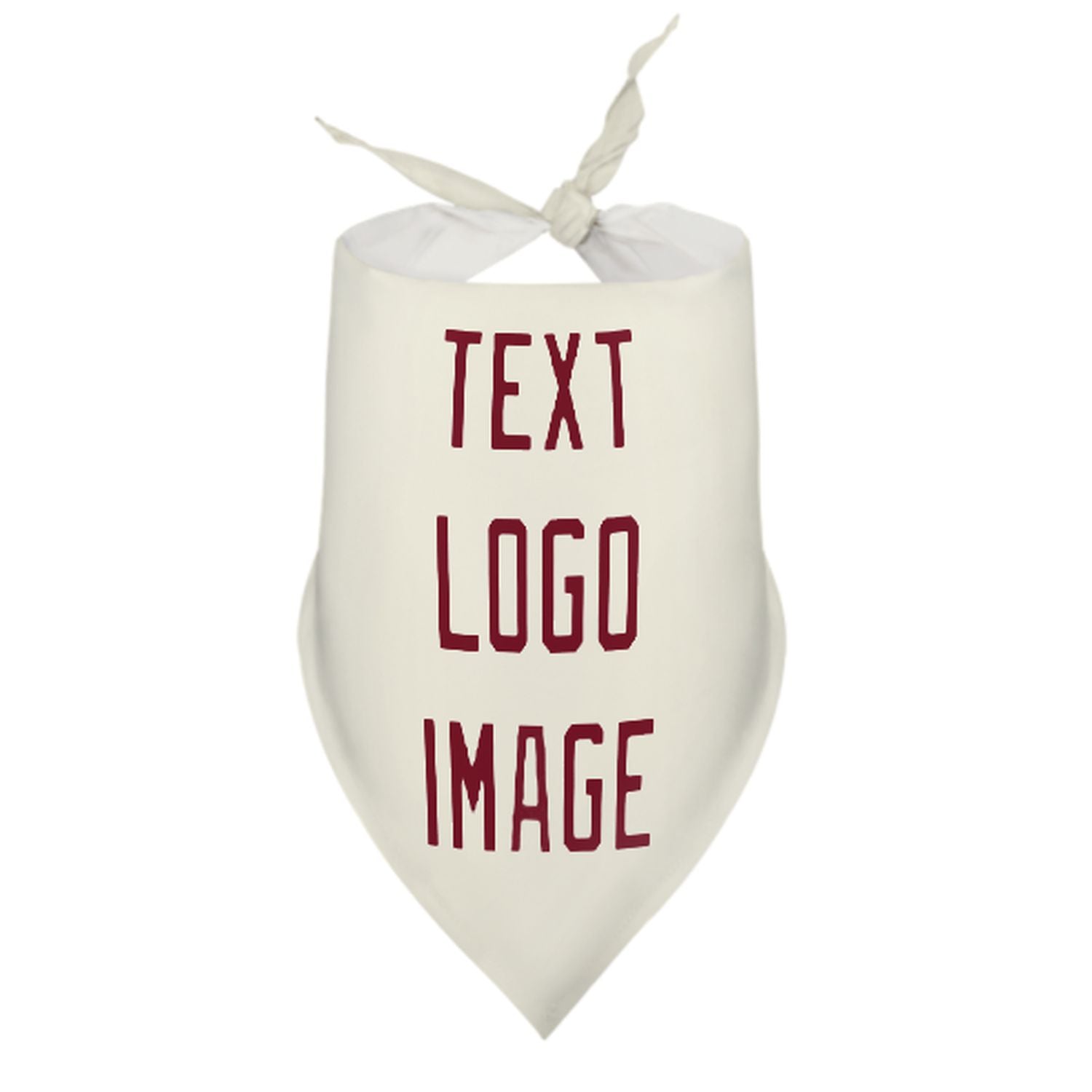Bandana personalizzata beige cremisi per animali domestici
