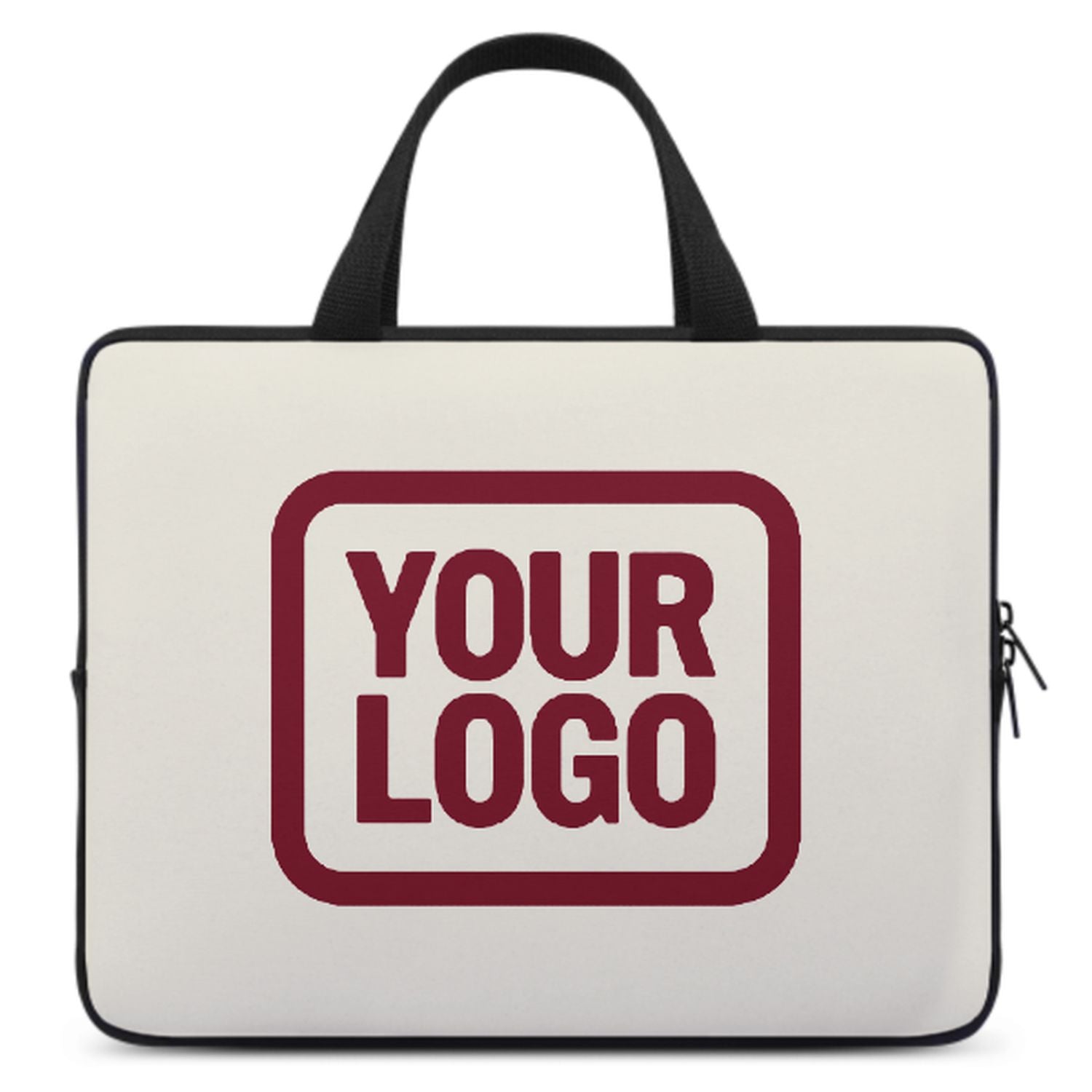 Maßgeschneidertes Beige Crimson Red Laptop Tasche
