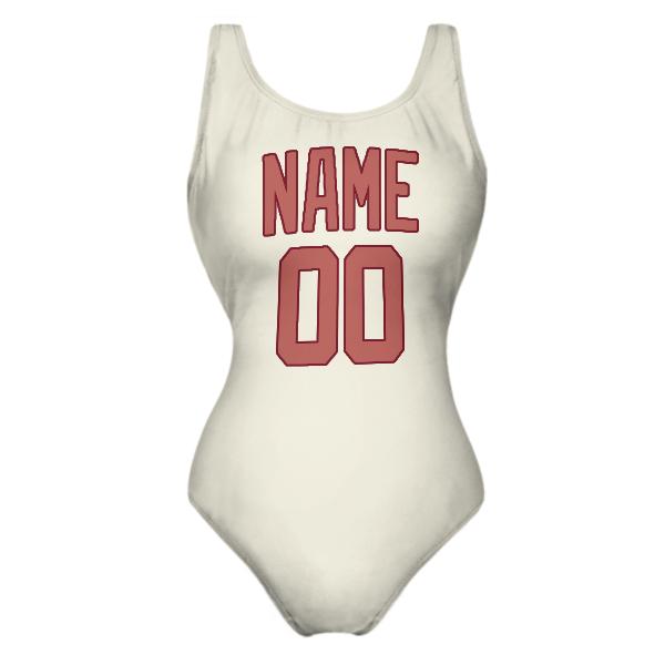 Maillot de bain beige rose cuivré sur mesure