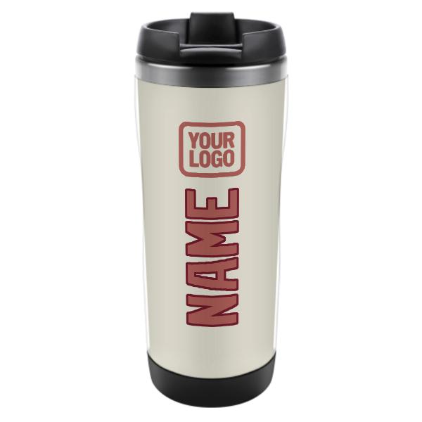 Tazza personalizzata in acciaio inossidabile beige rame rosa