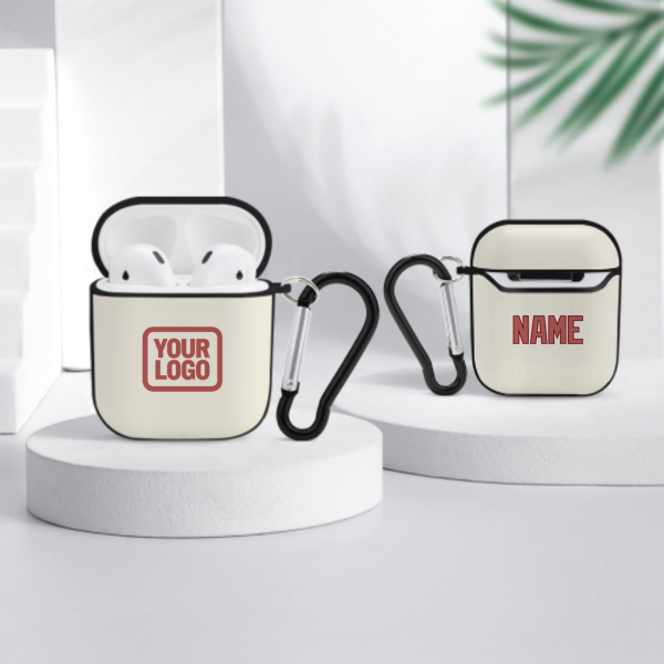 Maßgeschneidertes Beige Kupferrose AirPods-Hülle