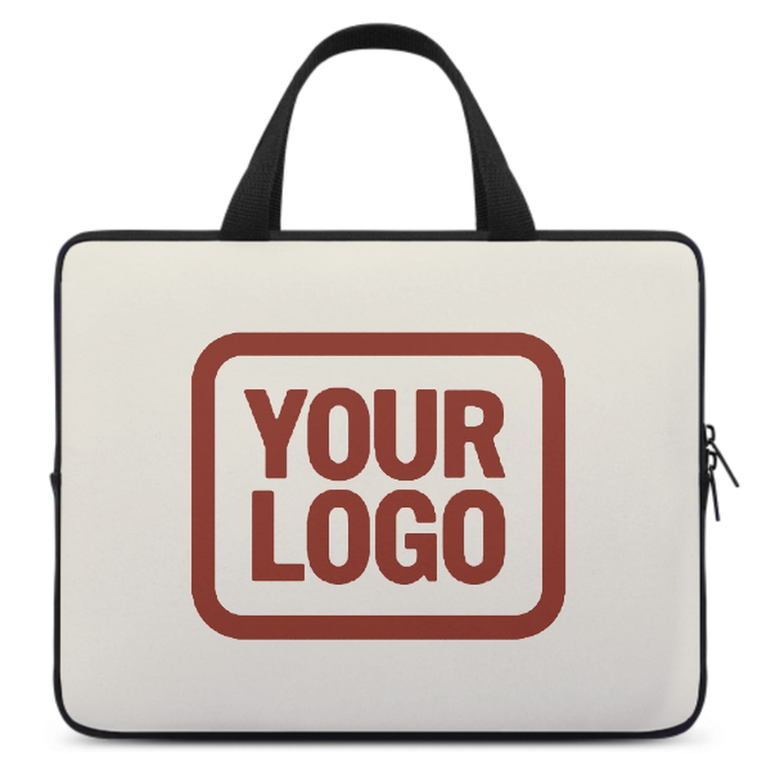 Maßgeschneidertes Beige Coral Red Laptop Tasche