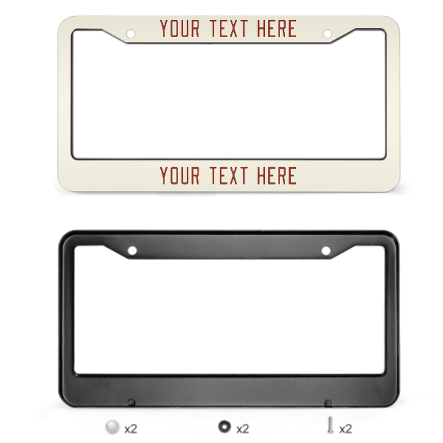 Cornice per targa personalizzata beige corallo rosso