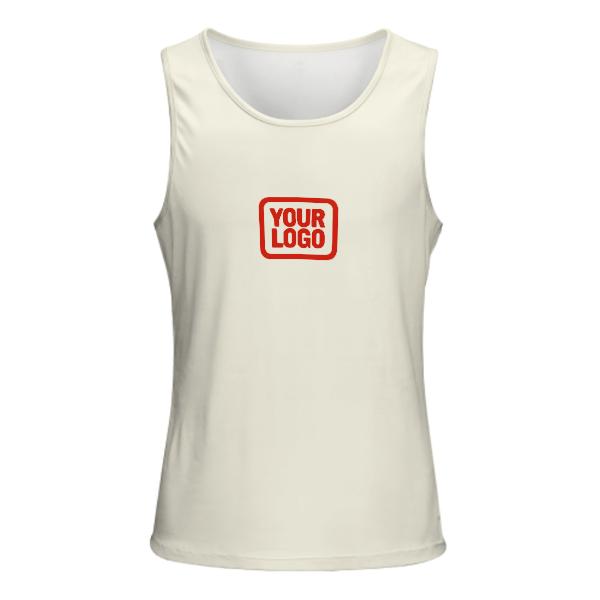 Maßgeschneidertes Beige Orangerot Herren Tanktop