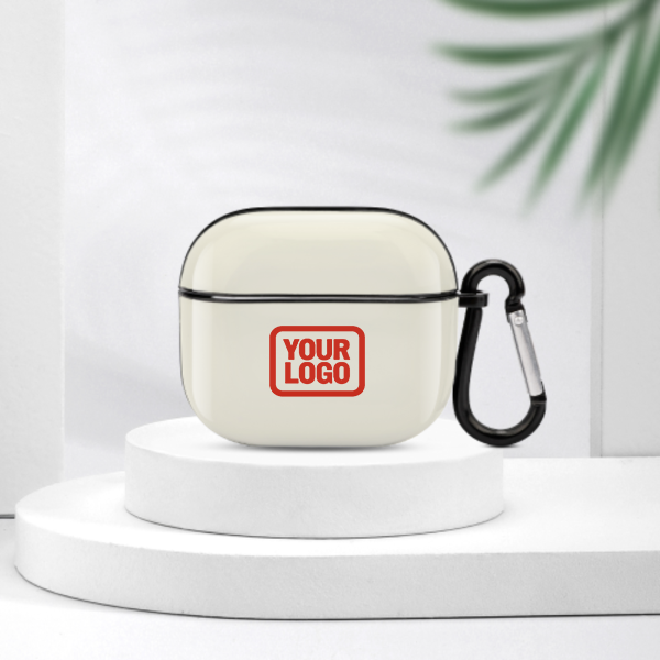 Maßgeschneidertes Beige Orangerot AirPods-Hülle (3. Generation)