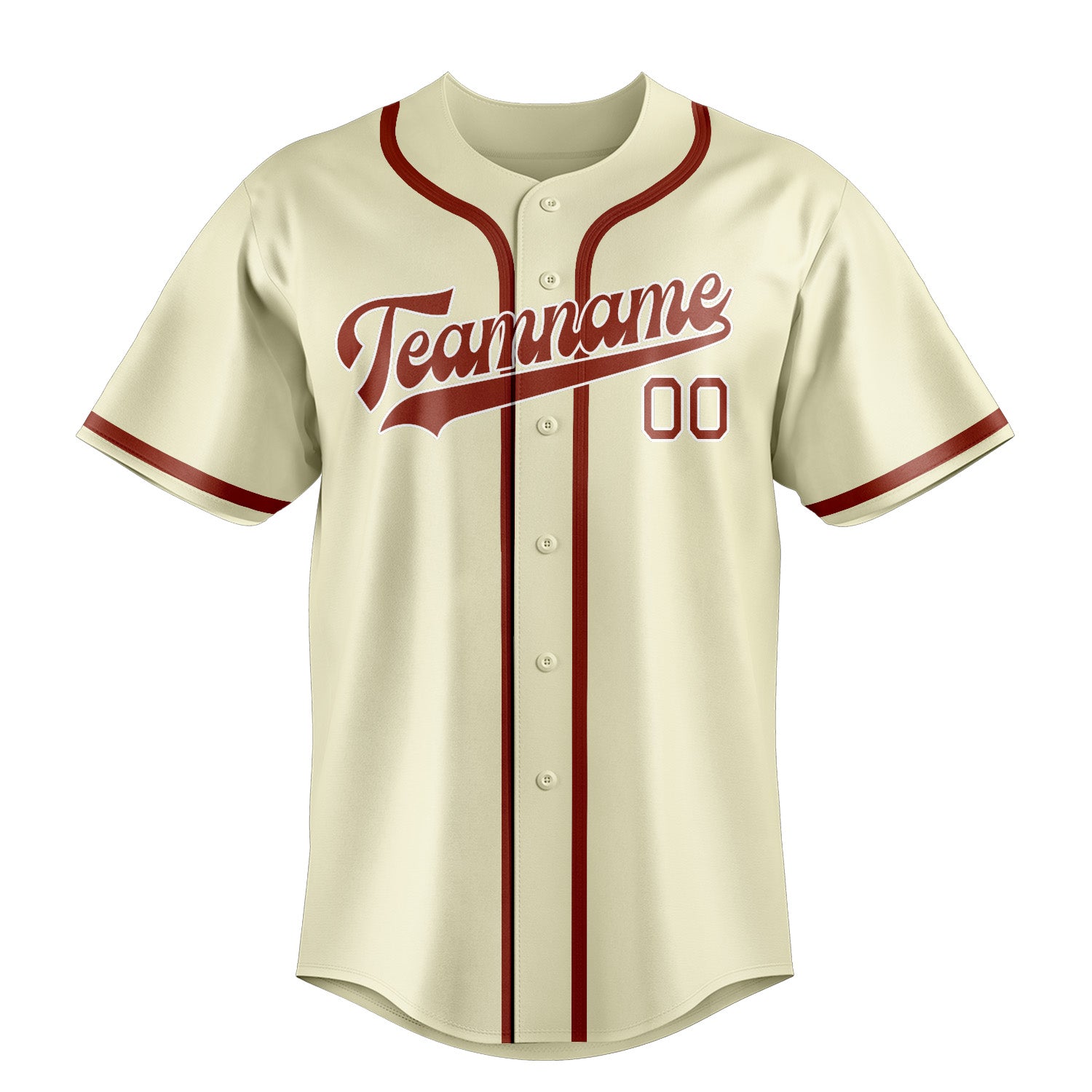 Benutzerdefiniertes Professionelles Beige Korallenrot Baseballtrikot
