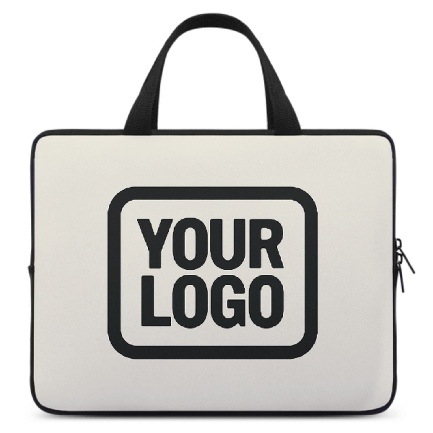 Maßgeschneidertes Beige Black Laptop Tasche