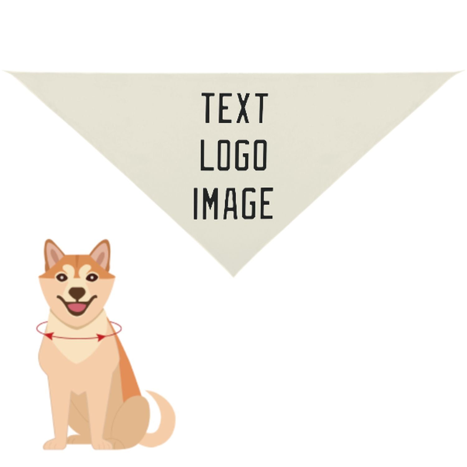 Bandana personalizzata beige nera per animali domestici