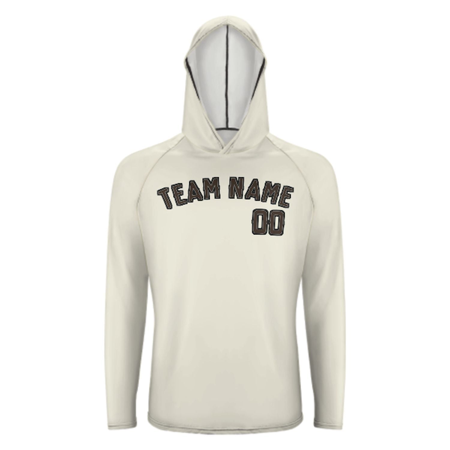 Maßgeschneidertes Beige Braun UV-Hoodie