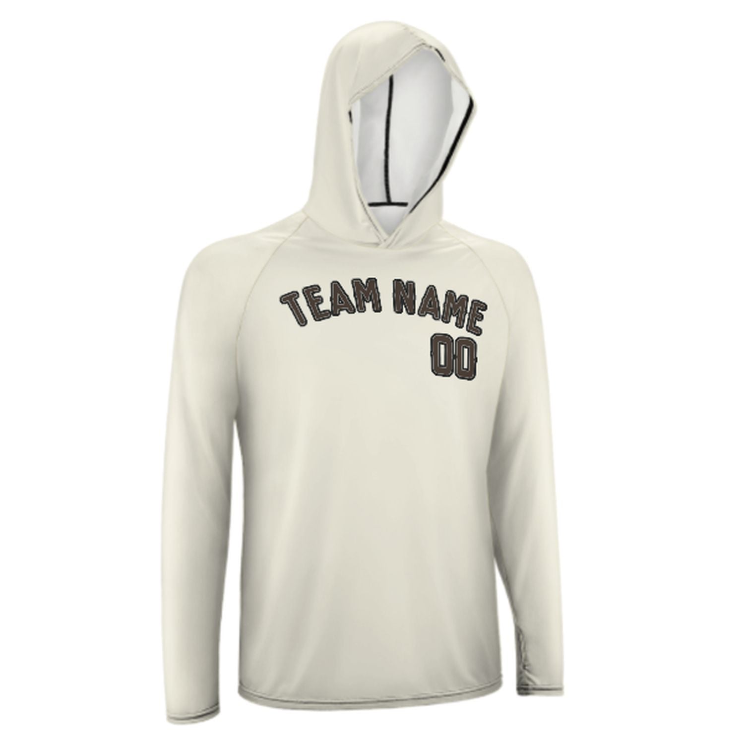 Maßgeschneidertes Beige Braun UV-Hoodie