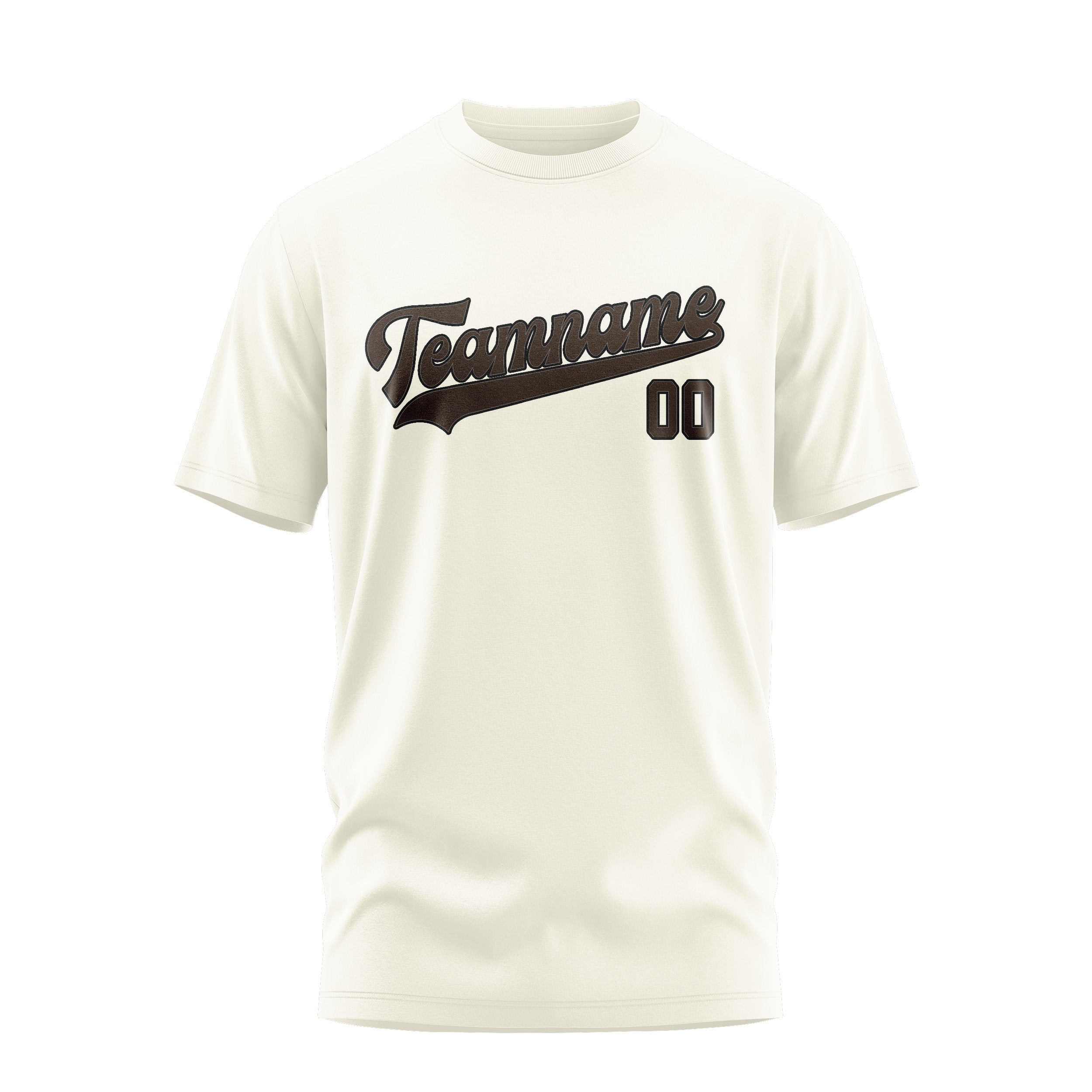 Maßgeschneidertes Beige Braun T-Shirt