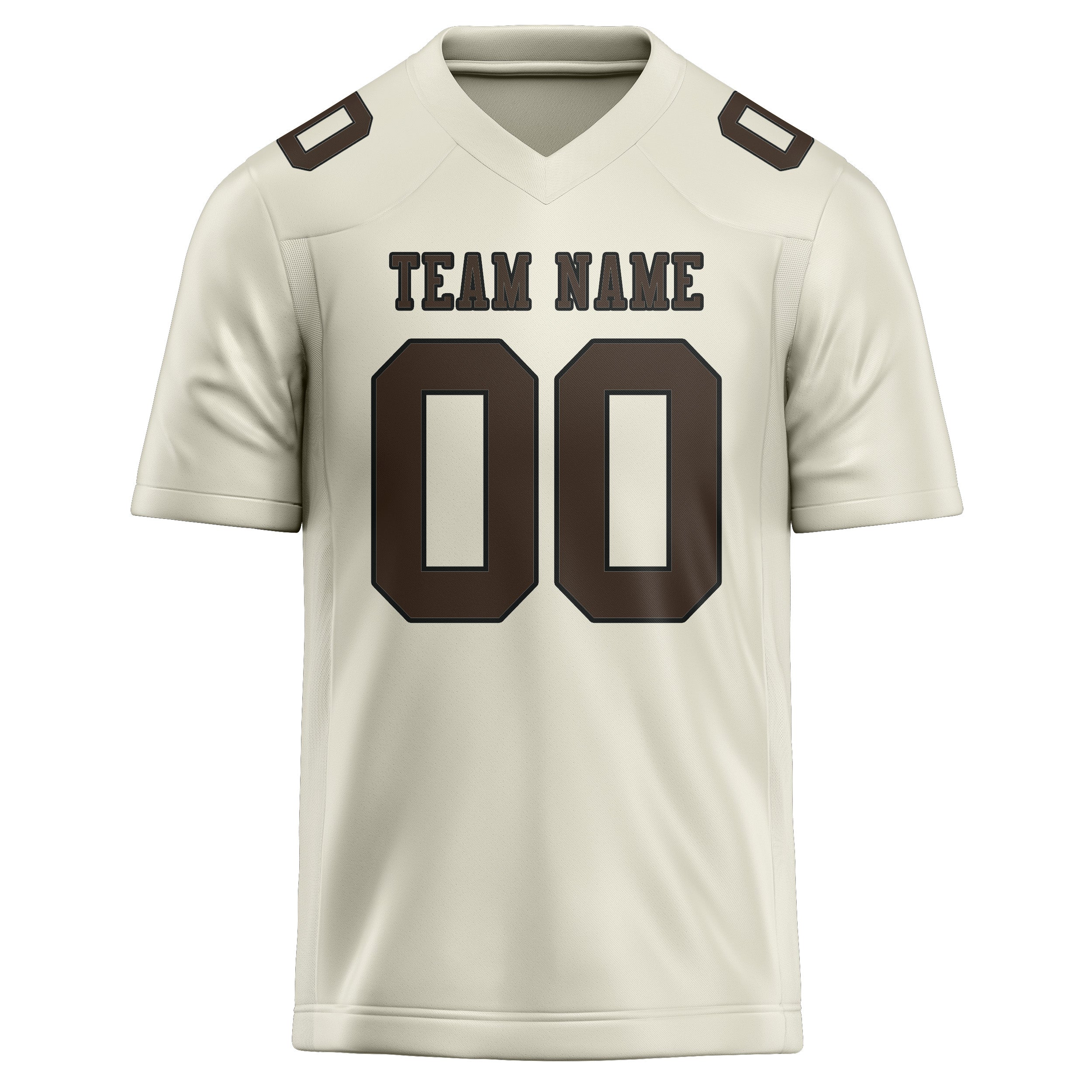 Maillot de rugby professionnel beige marron sur mesure