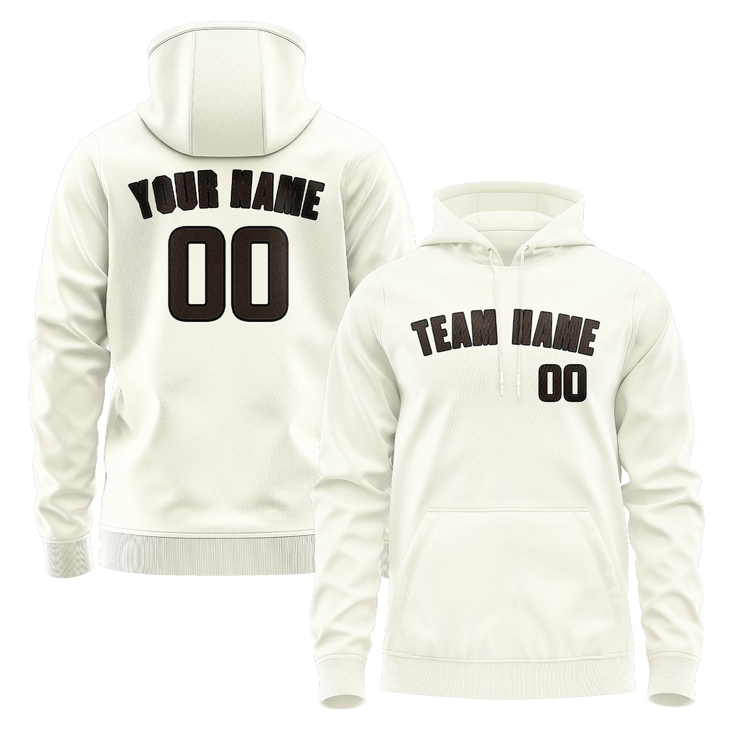 Maßgeschneidertes Beige Braun Hoodie