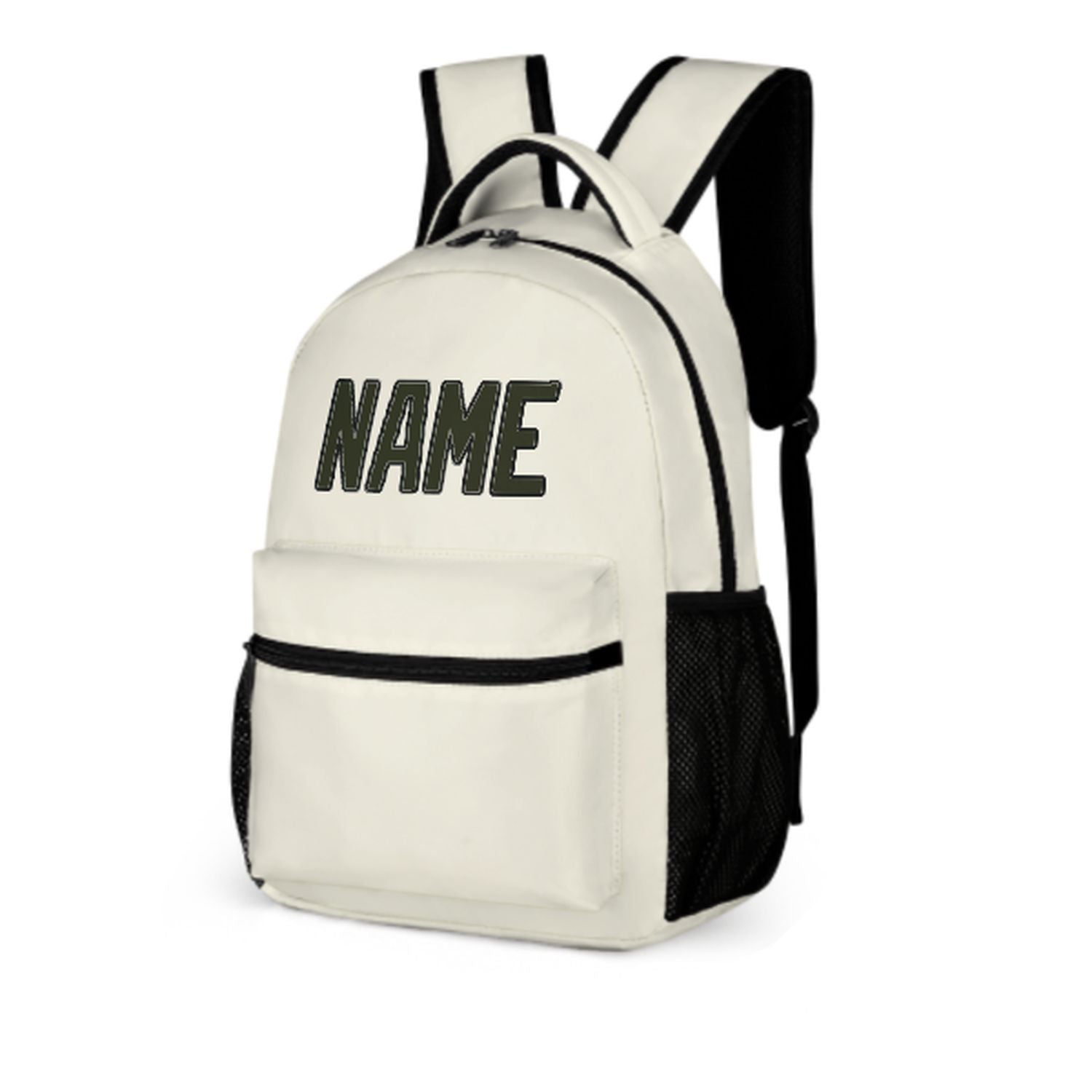 Maßgeschneidertes Beige Dunkles Oliv Kinderrucksack