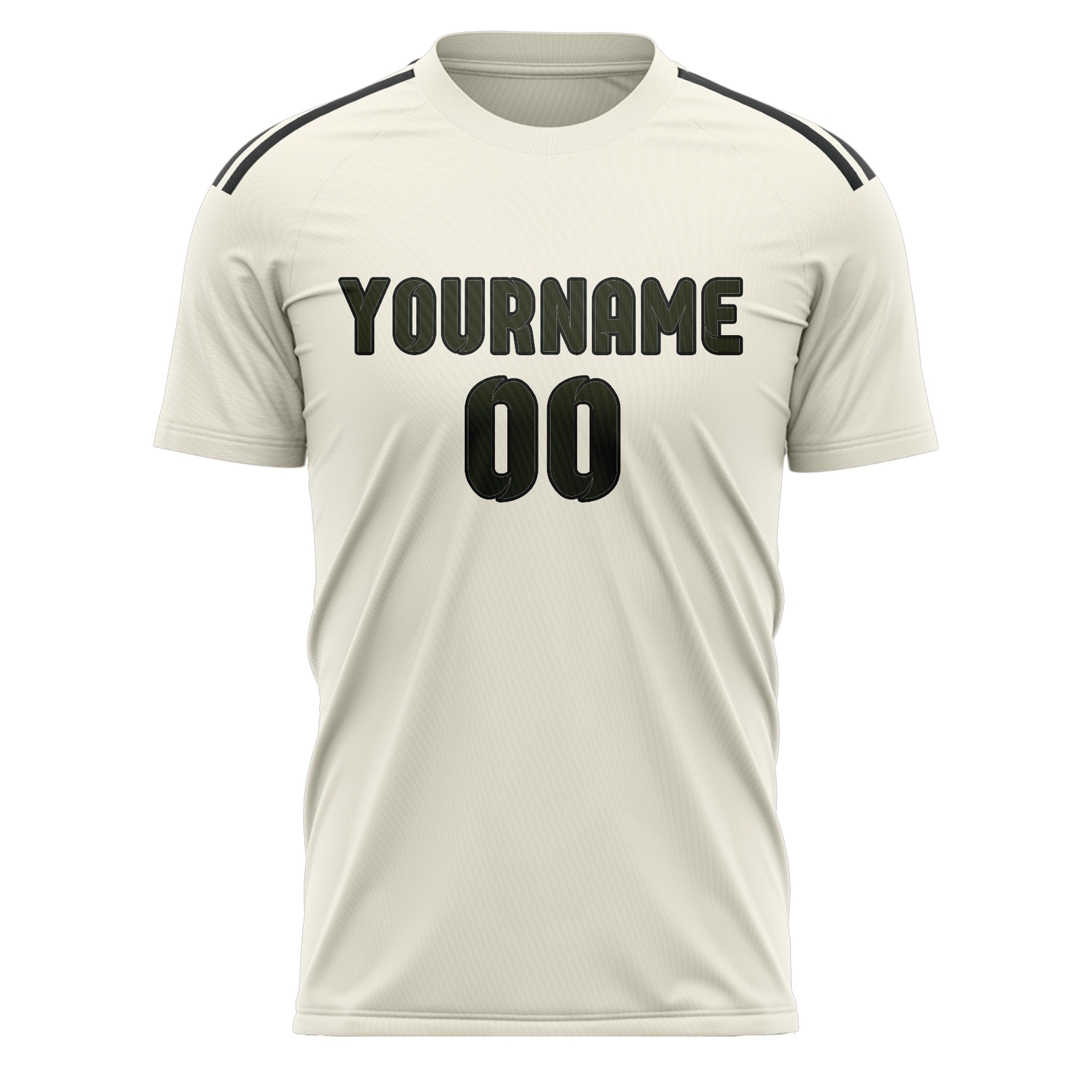 Benutzerdefiniertes Professionelles Beige Dunkles Oliv Fußballtrikot