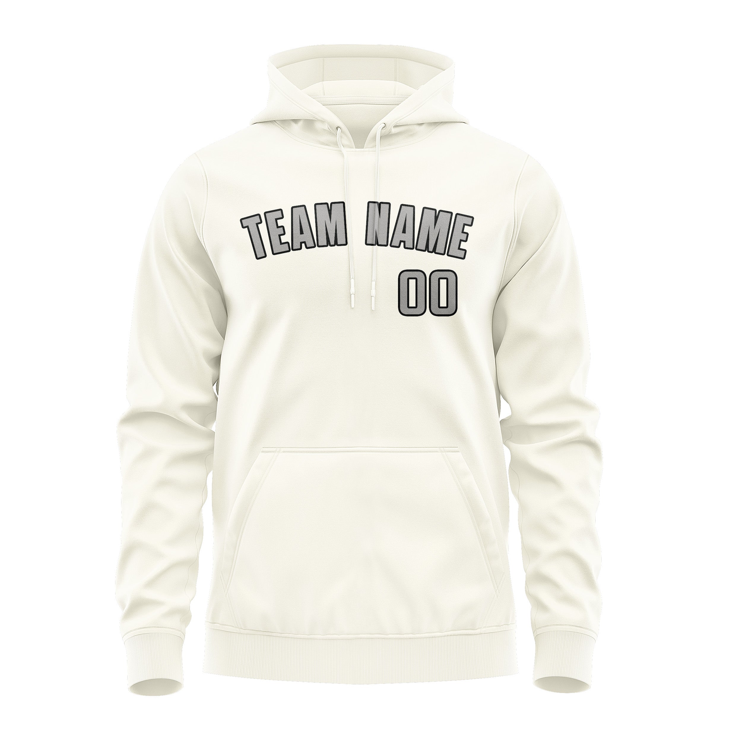 Maßgeschneidertes Beige Grau Hoodie