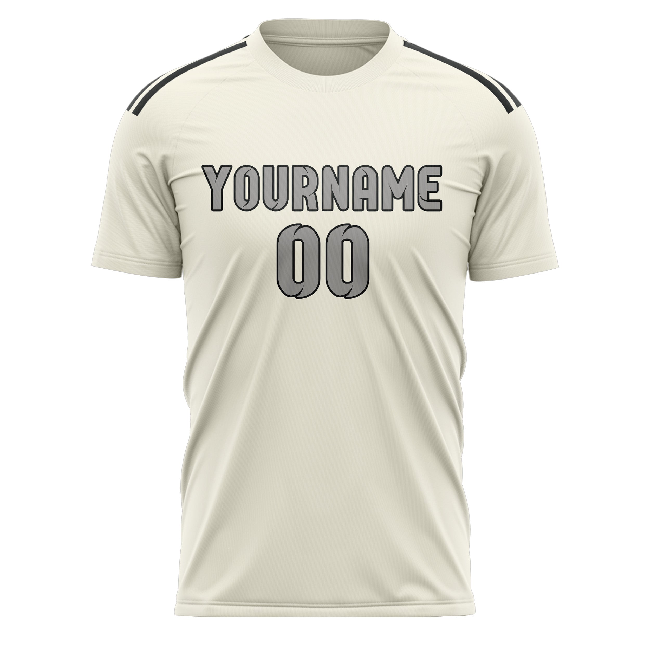 Benutzerdefiniertes Professionelles Beige Grau Fußballtrikot
