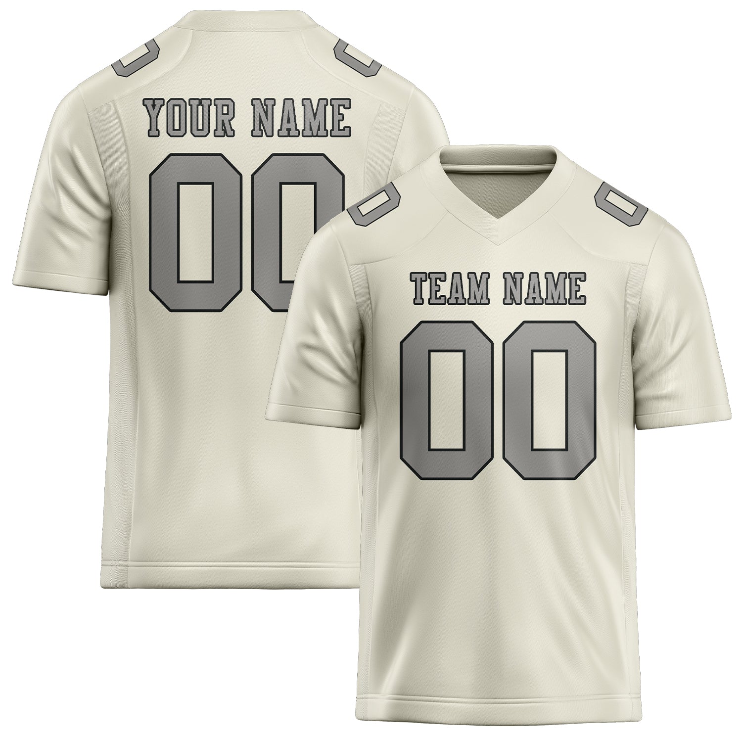 Maillot de rugby professionnel personnalisé beige gris