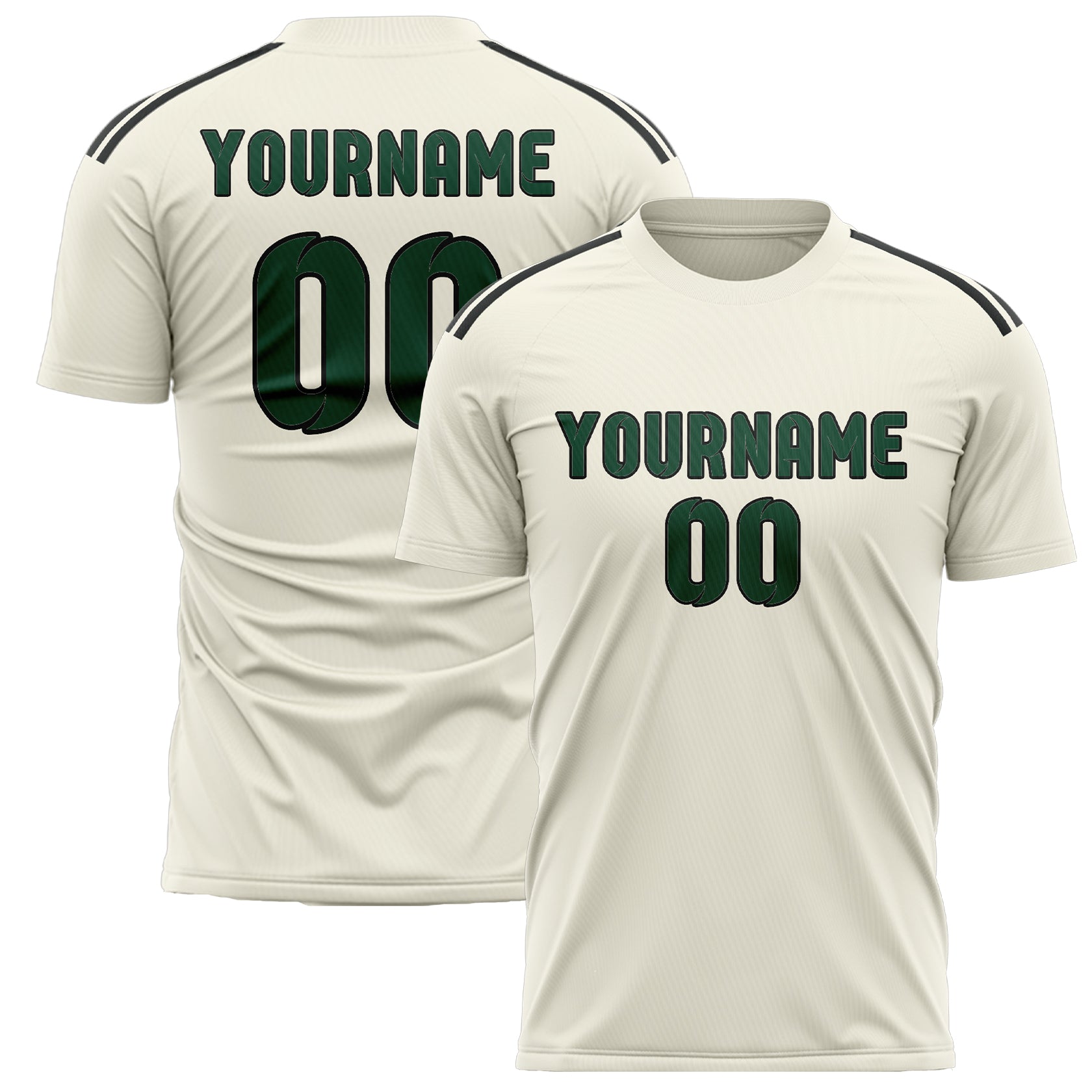 Benutzerdefiniertes Professionelles Beige Moosgrün Fußballtrikot