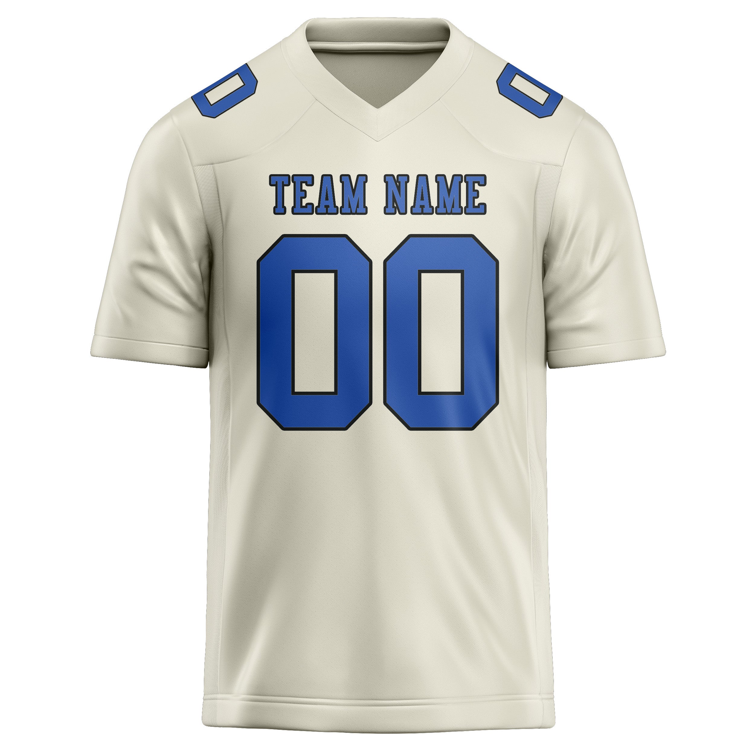 Maillot de rugby professionnel personnalisé beige bleu ciel