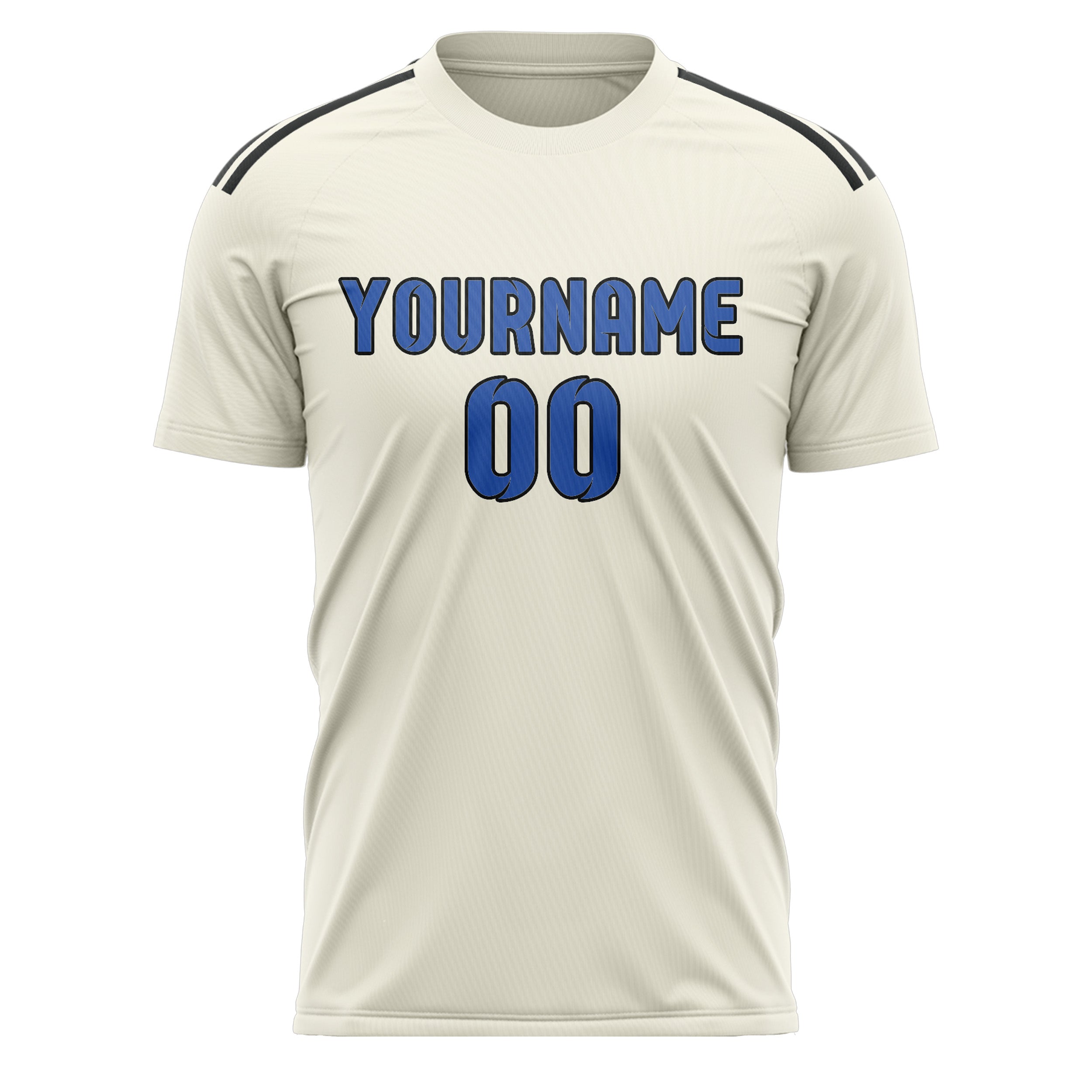 Benutzerdefiniertes Professionelles Beige Himmelblau Fußballtrikot