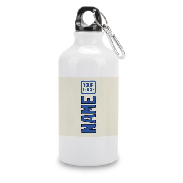 Maßgeschneidertes Beige Himmelblau Sportflasche