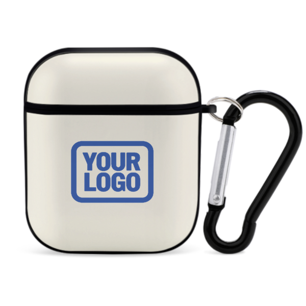 Maßgeschneidertes Beige Himmelblau AirPods-Hülle