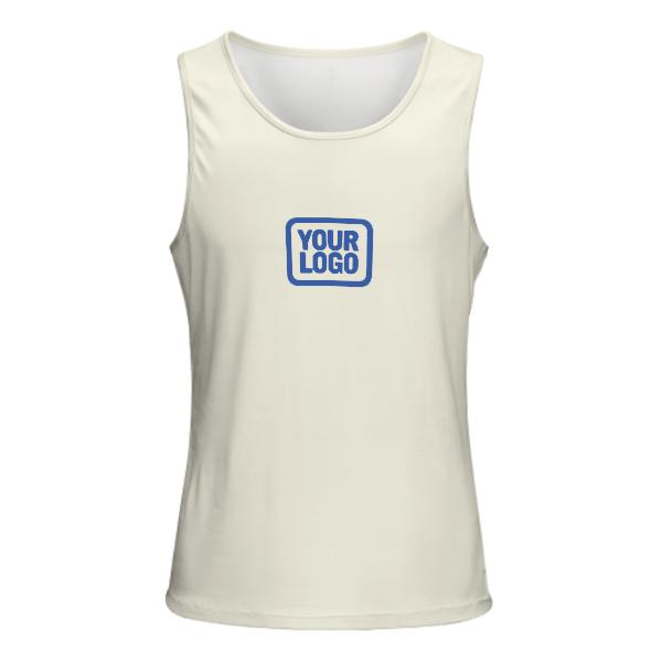Maßgeschneidertes Beige Himmelblau Herren Tanktop