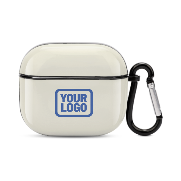 Maßgeschneidertes Beige Himmelblau AirPods-Hülle (3. Generation)