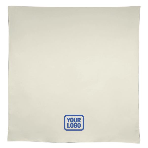 Tovaglia quadrata beige nera personalizzata