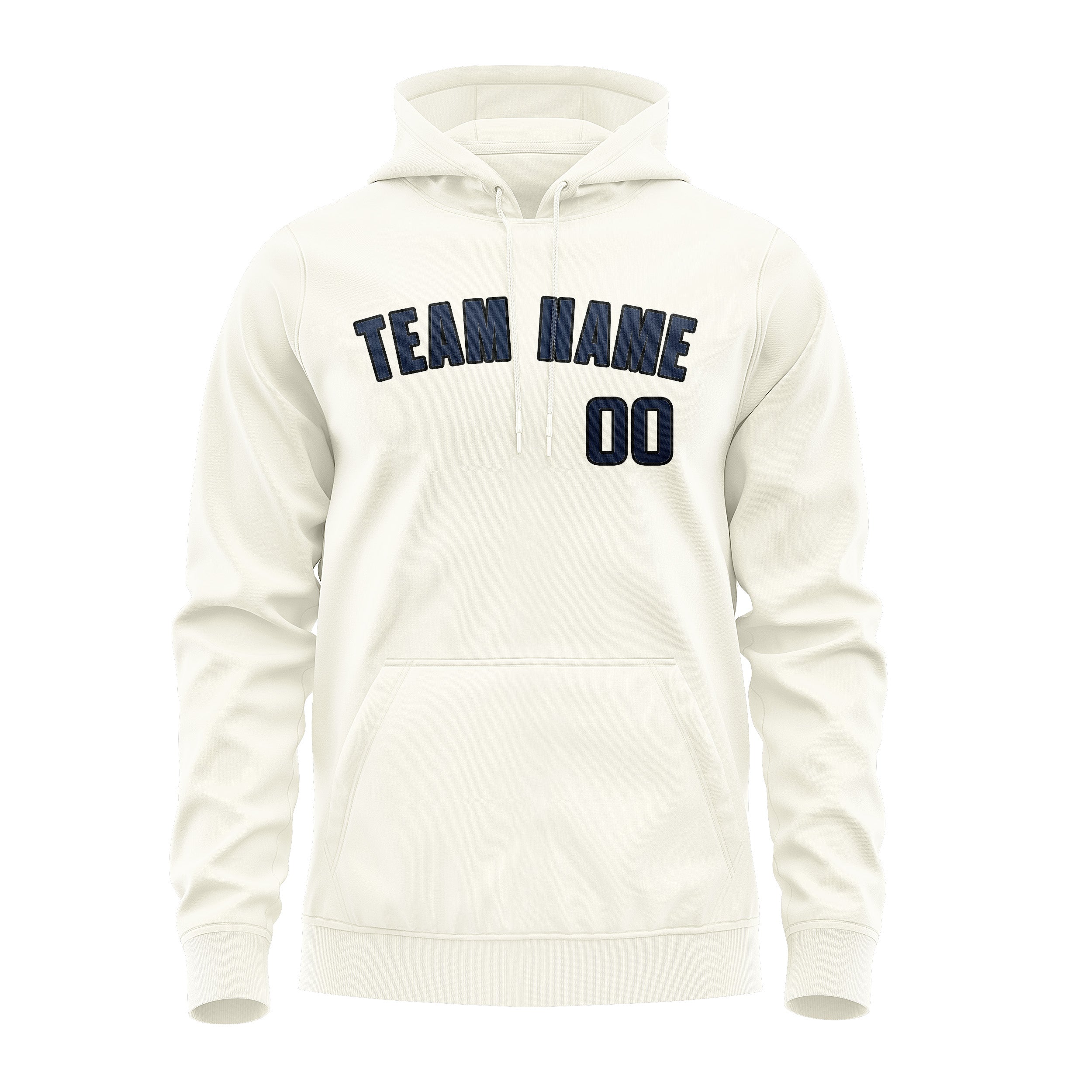 Maßgeschneidertes Beige Marineblau Hoodie