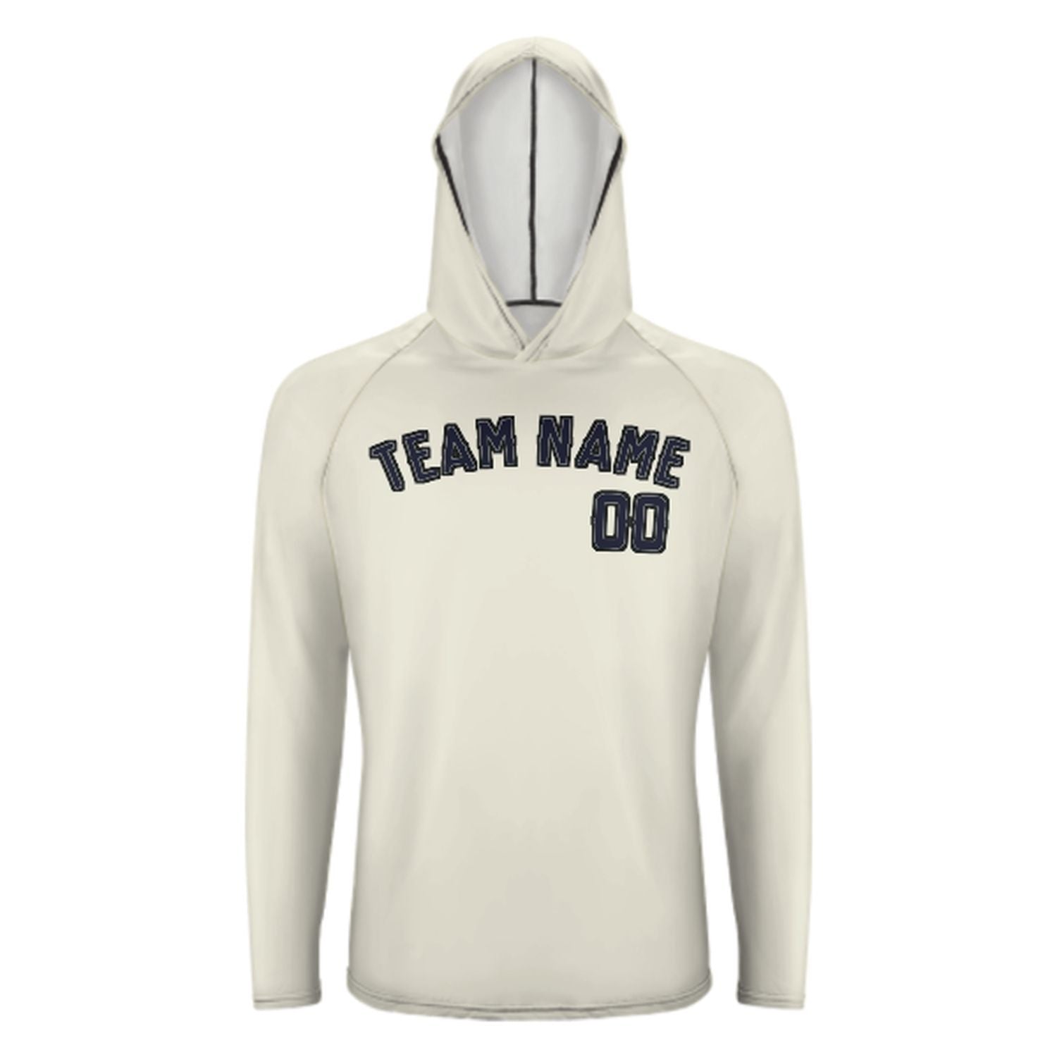 Maßgeschneidertes Beige Stahlblau UV-Hoodie