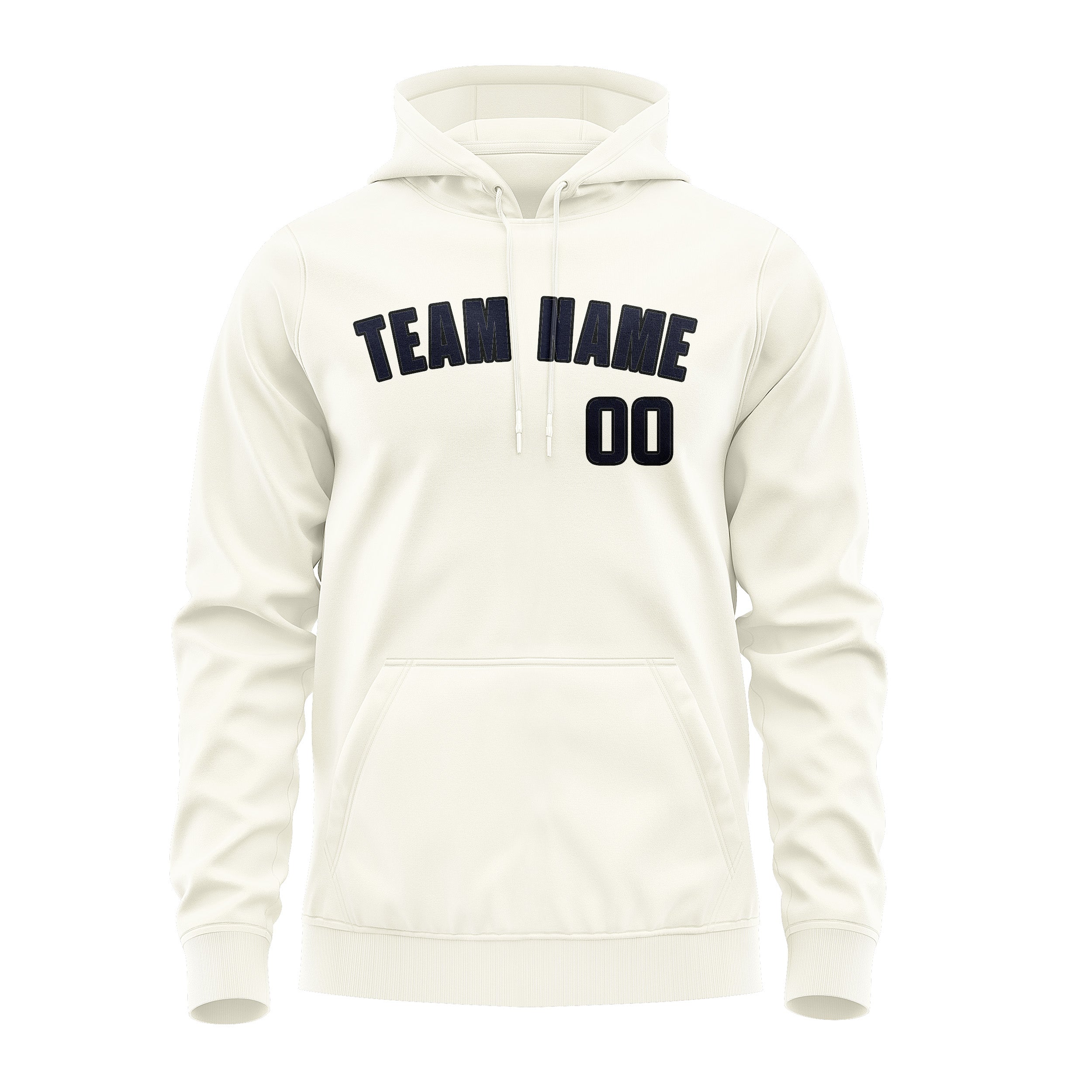 Maßgeschneidertes Beige Stahlblau Hoodie