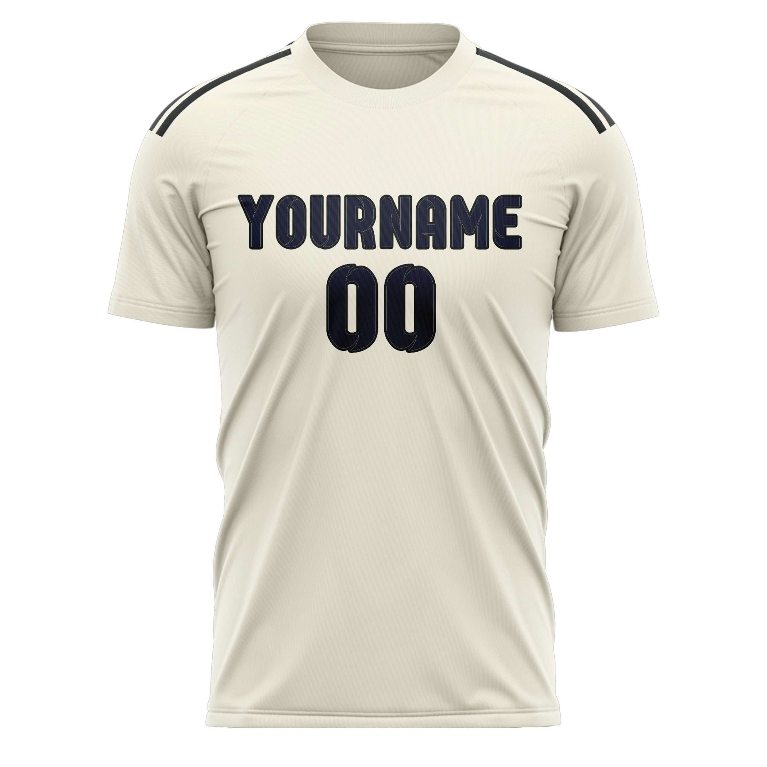 Benutzerdefiniertes Professionelles Beige Stahlblau Fußballtrikot